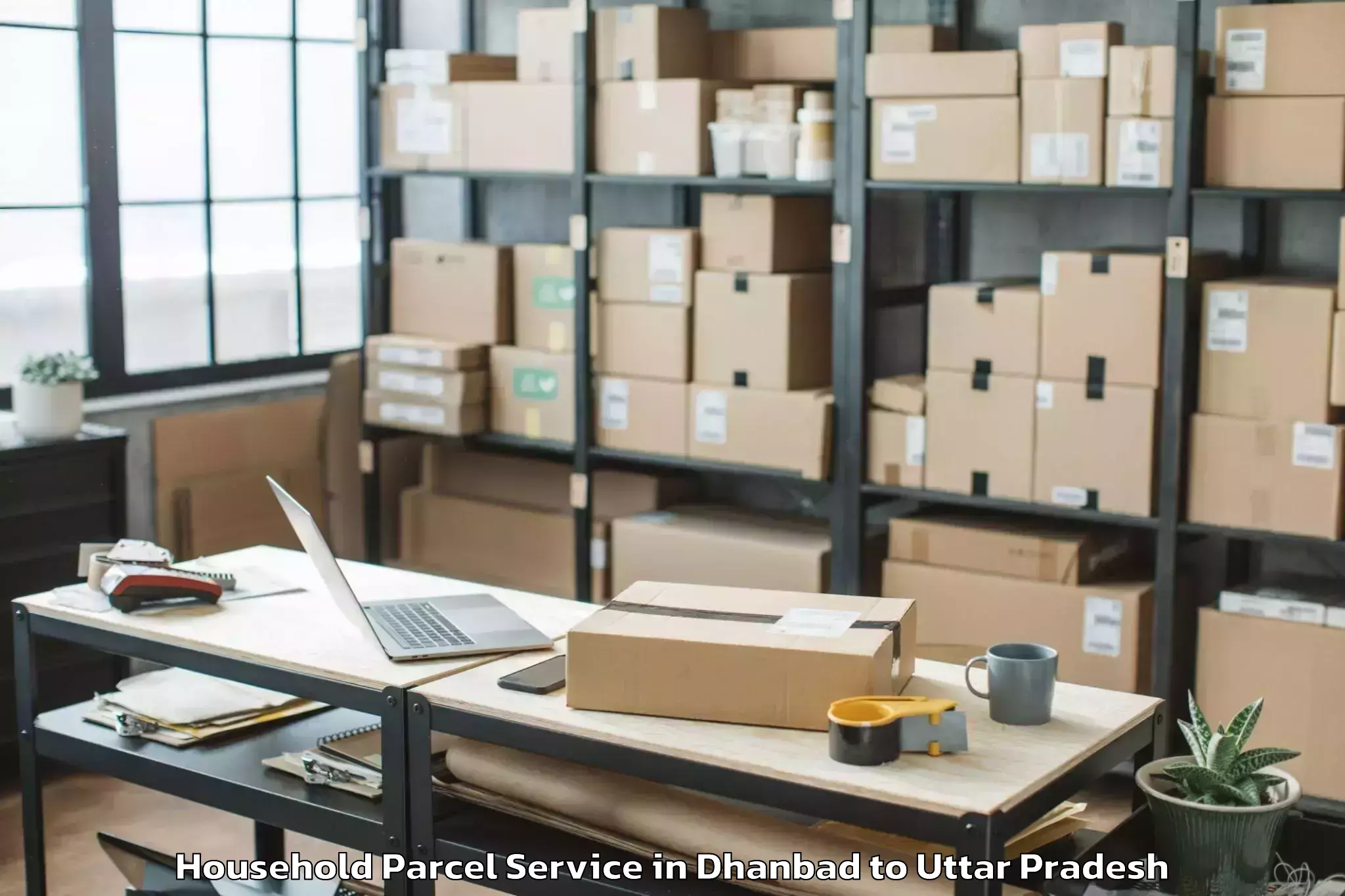 Dhanbad to Bundelkhand University Jhansi Household Parcel Booking